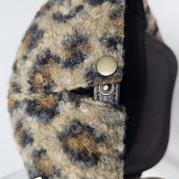 Leopard Print Newsboy Hat for Women size M/L - Picture 4 of 6